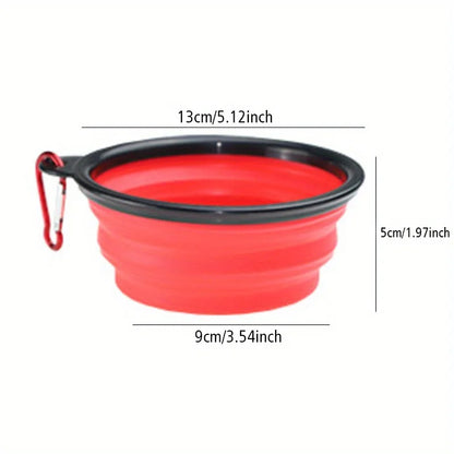 Foldable Silicone Dog Travel Bowl | Food & Water | 7 Colors | Portable