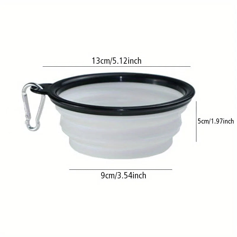 Foldable Silicone Dog Travel Bowl | Food & Water | 7 Colors | Portable