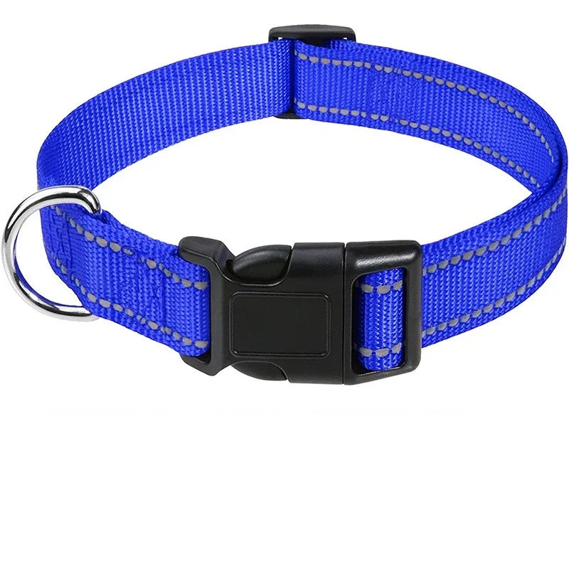 Nylon Dog Collar | Adjustable Buckle | Single or 2-Pack | Sizes XS–XL