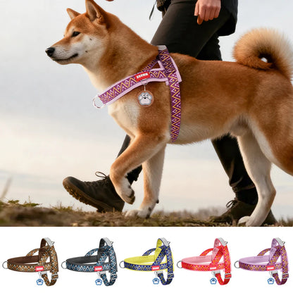 Fashion Printed Dog Harness | Soft Padded No-Pull Vest | Handle | Sizes S–XL