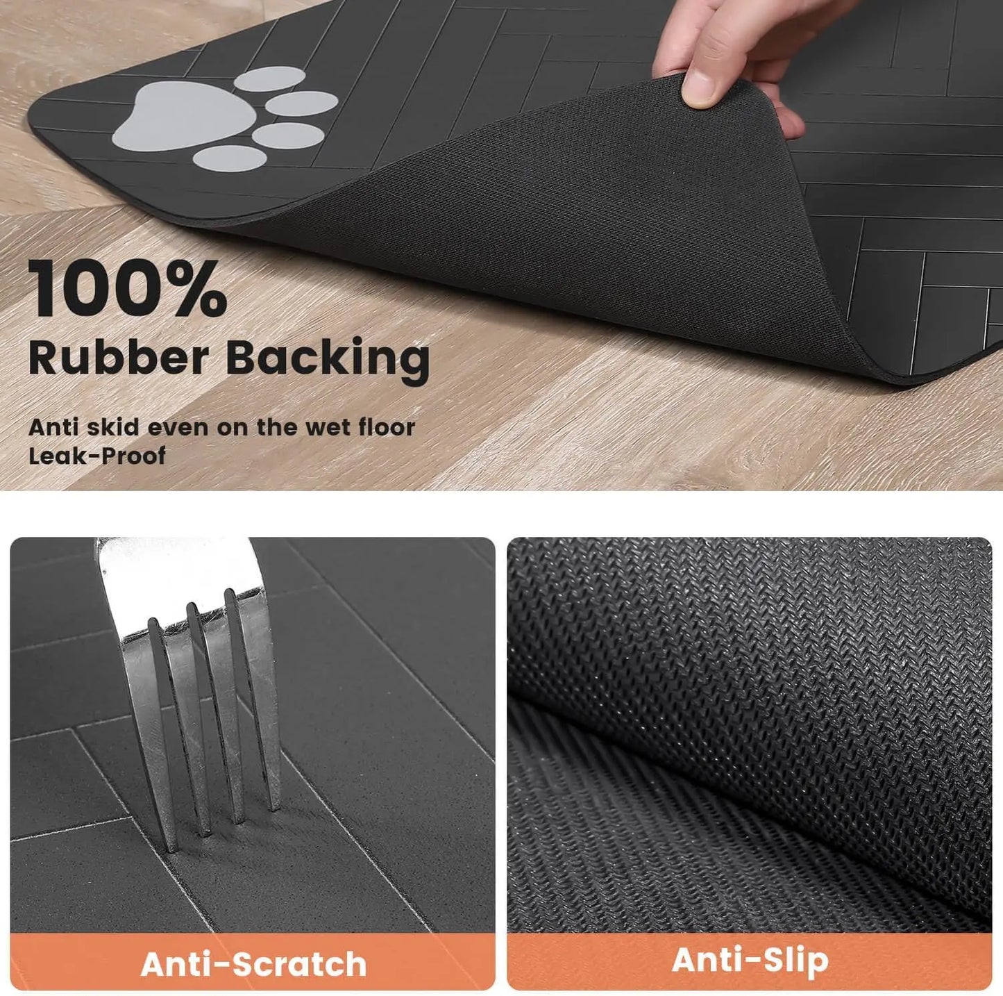 Absorbent Pet Feeding Mat | Quick-Dry Diatomite | Waterproof Backing | Dog & Cat