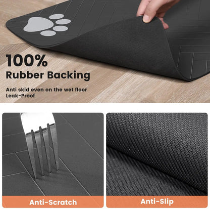 Absorbent Pet Feeding Mat | Quick-Dry Diatomite | Waterproof Backing | Dog & Cat