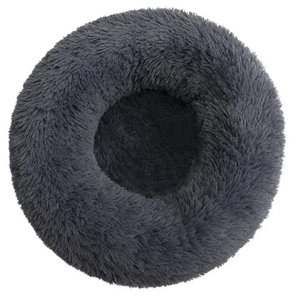 Round Plush Dog & Cat Bed | Non-Slip | Machine Washable | 6 Sizes