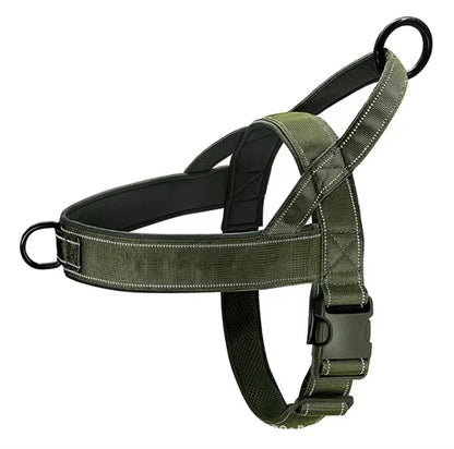 Tactical No-Pull Dog Harness | Heavy-Duty | Reflective | Large Breeds | Sizes S–XL