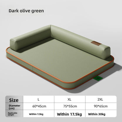 Waterproof Dog Bed Mat | Leather | Tear-Resistant | Removable & Washable | L–XXL
