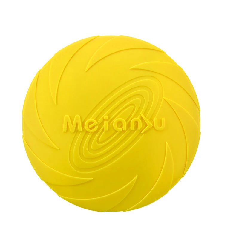 Silicone Flying Disc Dog Toy | Chew-Resistant TPR | 3 Sizes | 6 Colors