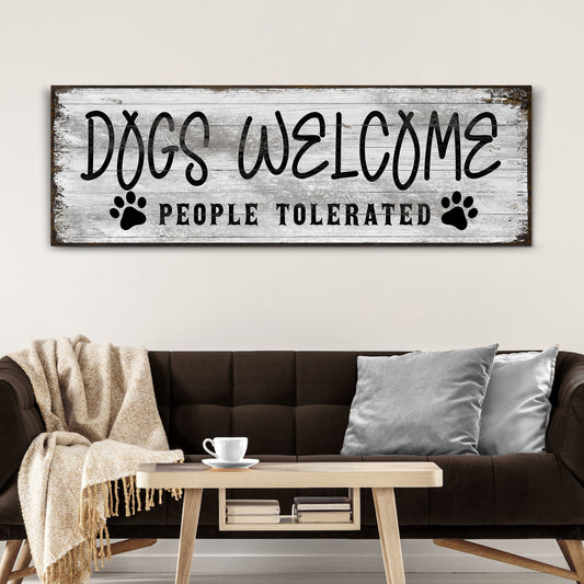 Hunde willkommen, Menschen toleriert Schild
