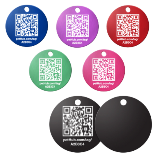 PetHub QR Haustiermarke – Klassisches Aluminium
