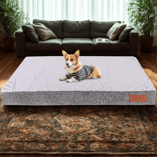 GOBOBE Orthopedic Dog Bed – Egg Crate Foam, Waterproof & Washable Cover | Indoor & Outdoor