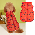 Puppy Cartoon Cardigan Vest for Dogs - Zipper with Leash Hole
