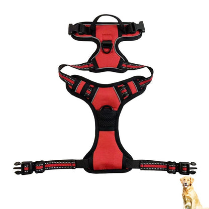 Reflective Dog Harness – Adjustable Nylon Chest & Back Harness for Dogs