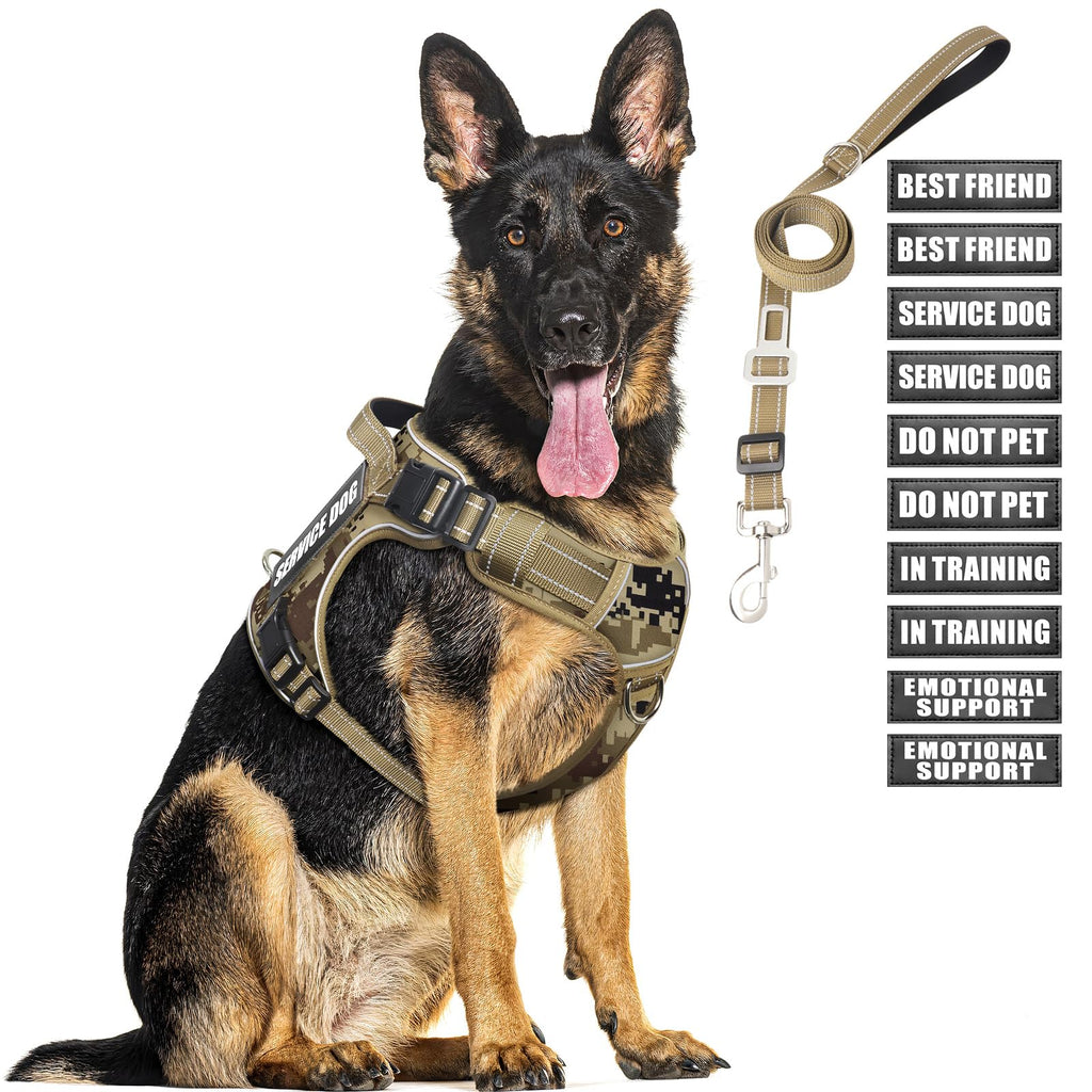 Tactical Canine Vest & Leash Kit - Large Dogs