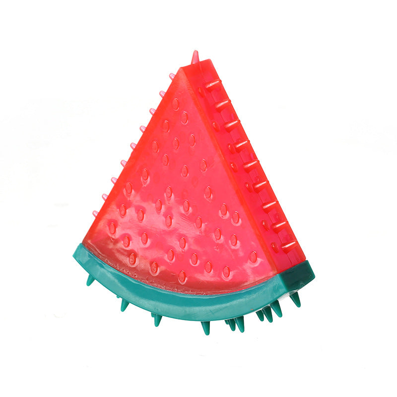 Squeaky Fruit Dog Chew Toy | TPR, Teeth-Cleaning, 3 Styles — Pineapple, Lemon, Watermelon