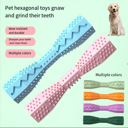 Dog Chew Toy & Toothbrush Stick – TPR Dental Cleaning Toy for Dogs