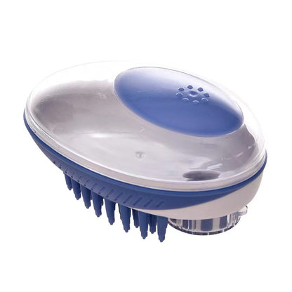 Pet Bath Brush & Massage Comb – Silicone Shampoo Dispenser for Dogs & Cats