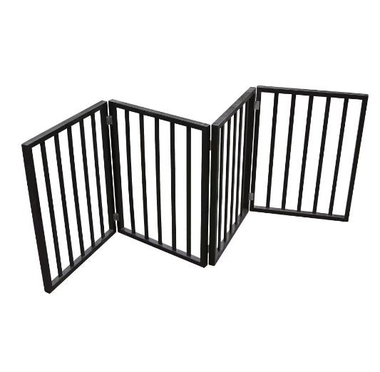 Foldable Wooden Dog Gate for Doorways — No-Install Pet Barrier