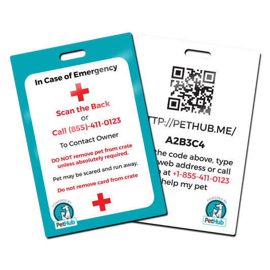 QR-Haustieridentifikation: Transportbox-Karte