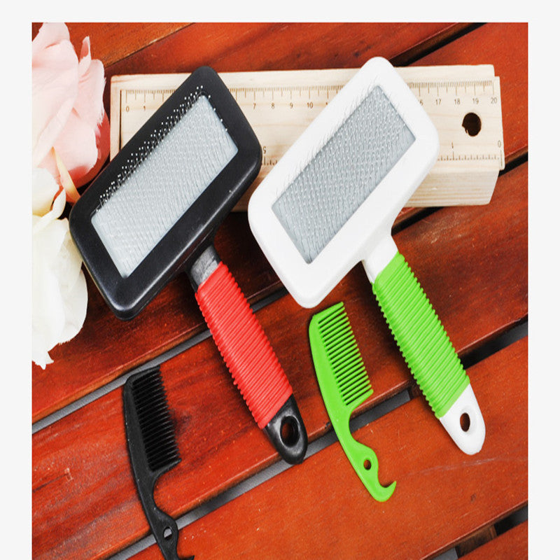 Pet Steel Needle Grooming Comb – Detangling & Massage Brush for Dogs & Cats