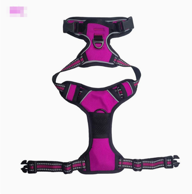 Reflective Dog Harness – Adjustable Nylon Chest & Back Harness for Dogs