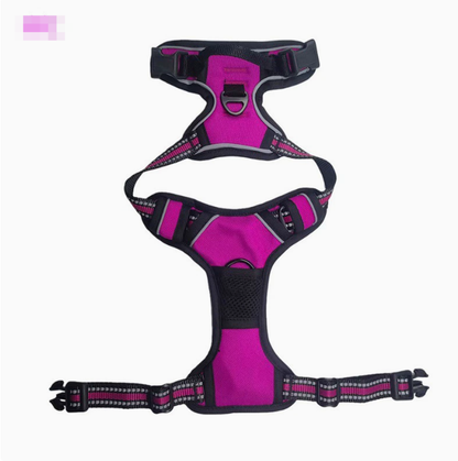 Reflective Dog Harness – Adjustable Nylon Chest & Back Harness for Dogs