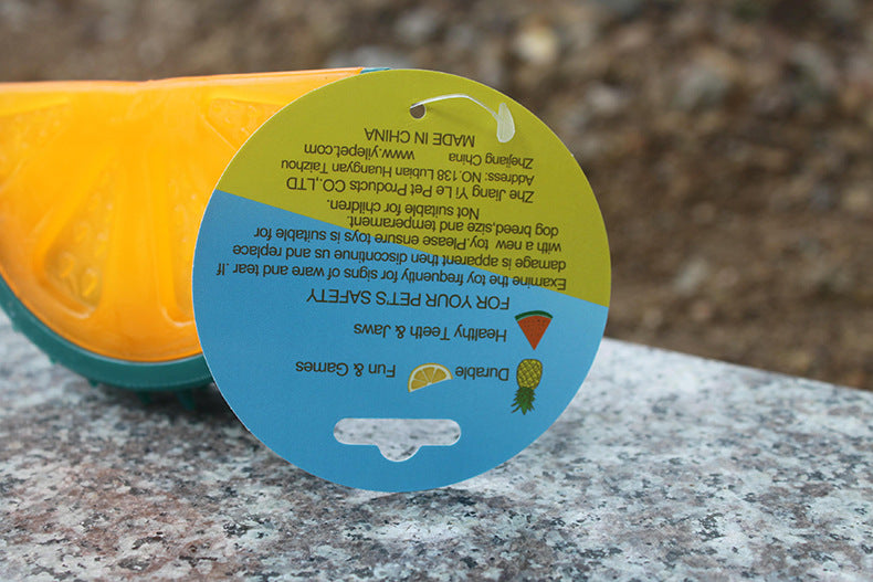 Squeaky Fruit Dog Chew Toy | TPR, Teeth-Cleaning, 3 Styles — Pineapple, Lemon, Watermelon