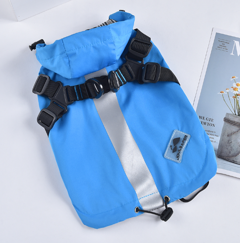 Waterproof Dog Windbreaker Jacket – Reflective Rain Coat for Small Dogs (S–2XL)