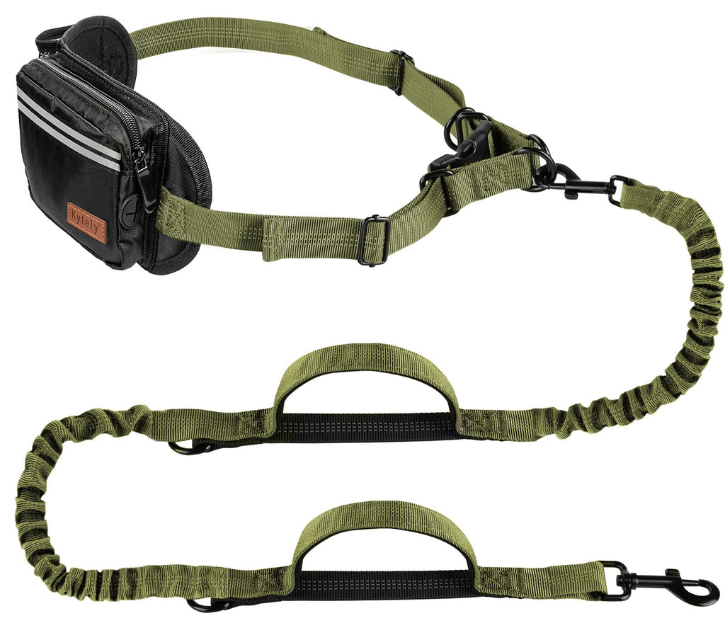 Kytely FreeStride Dog Leash in Military Green