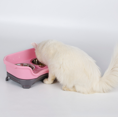Stainless Steel Pet Dog and Cat Feeding Bowl Set