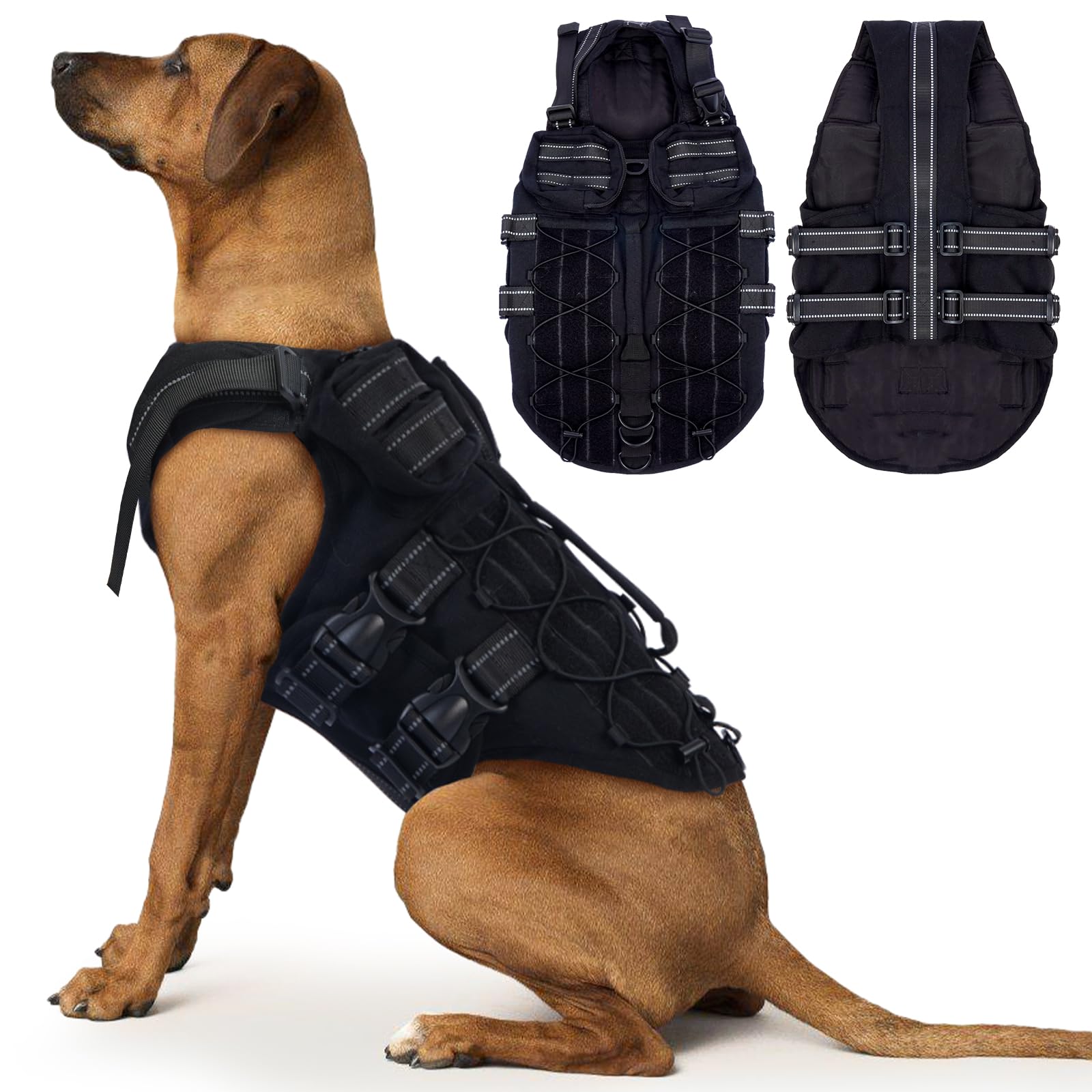 Tactical XL Dog Vest for Training and Walking