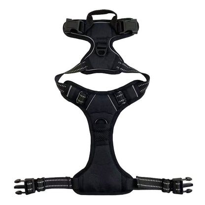 Reflective Dog Harness – Adjustable Nylon Chest & Back Harness for Dogs