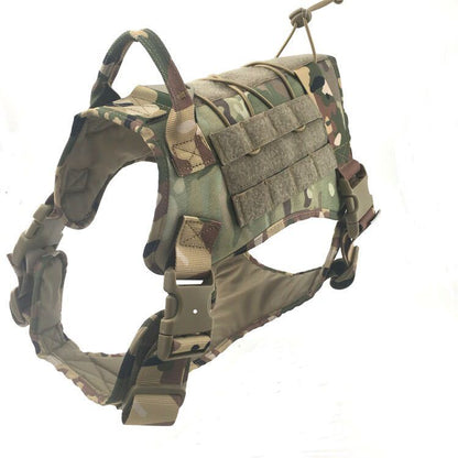 Tactical Dog Vest with Chest Harness and Camouflage