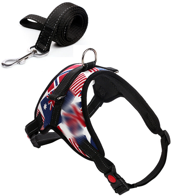 Camouflage Dog Harness and Leash Set