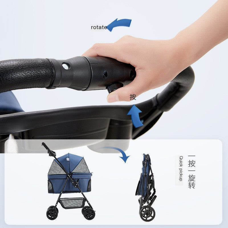 Bello OSM-M02S Lightweight Folding Pet Stroller | 4 Colors, Fits Most Pets